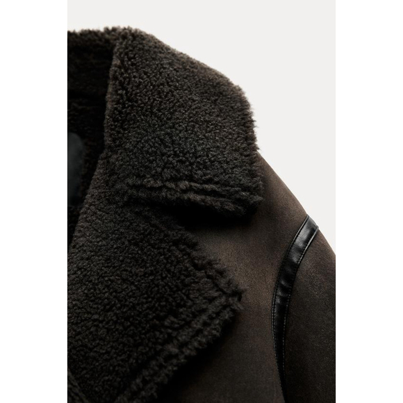 Zara Double Faced Jacket ZW Collection Size L NWT - Picture 7 of 10